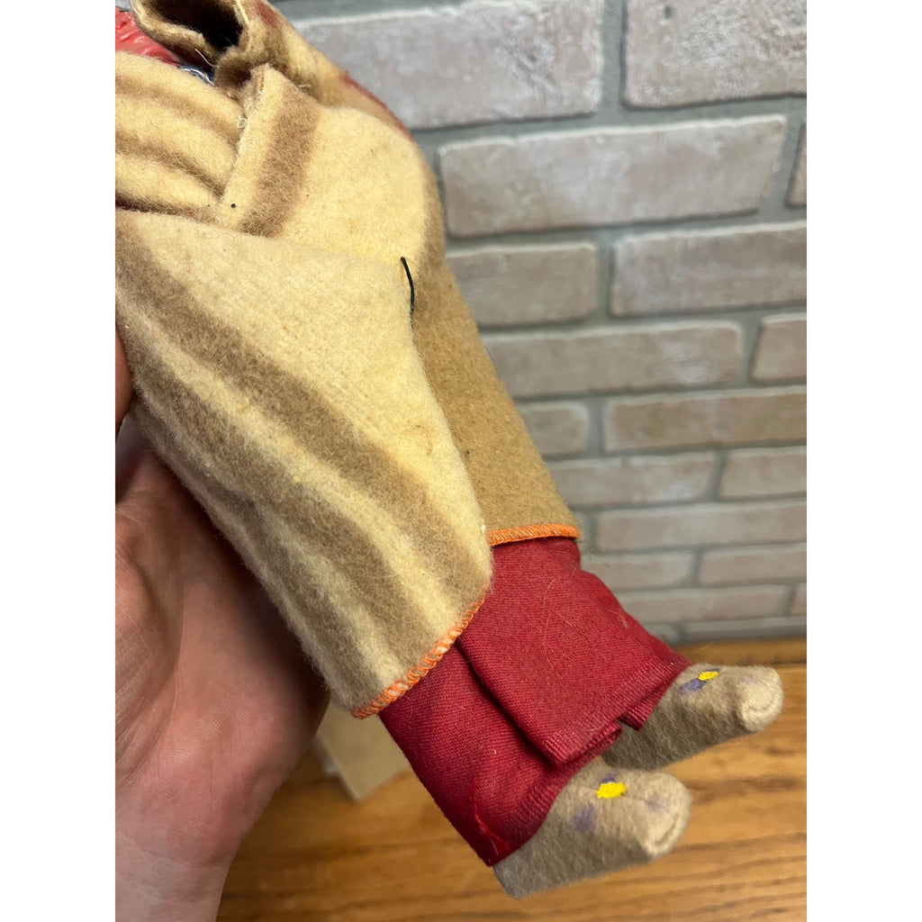Vintage Minnetonka Indian Doll Native American Blanket Wrapped Figure 11.5" Toy