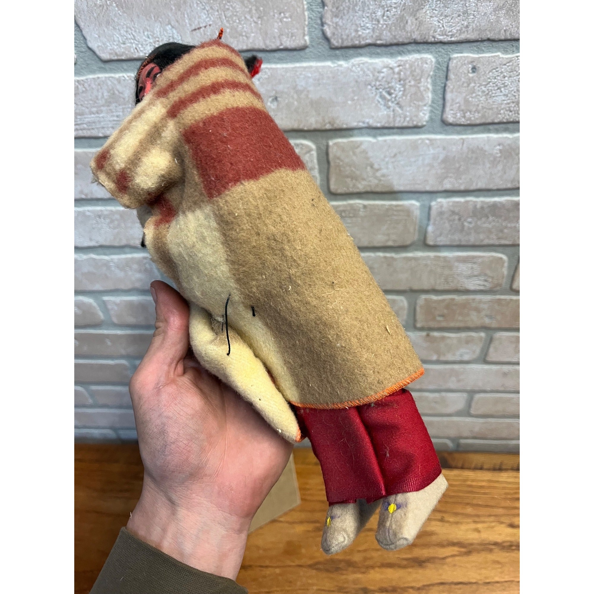 Vintage Minnetonka Indian Doll Native American Blanket Wrapped Figure 11.5" Toy