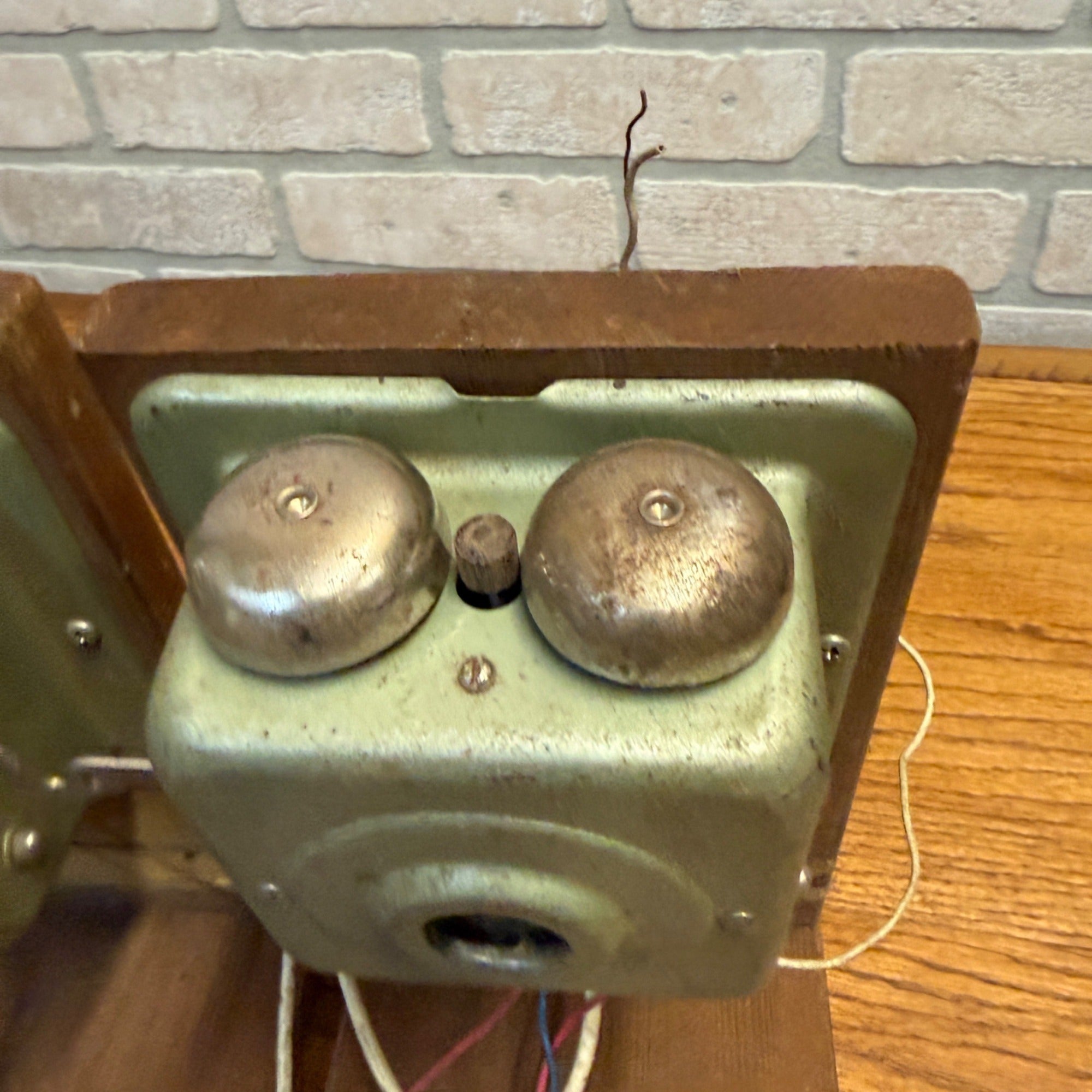 Pair Vintage Green Connecticut Elec. Wall Telephone Intercom Phone