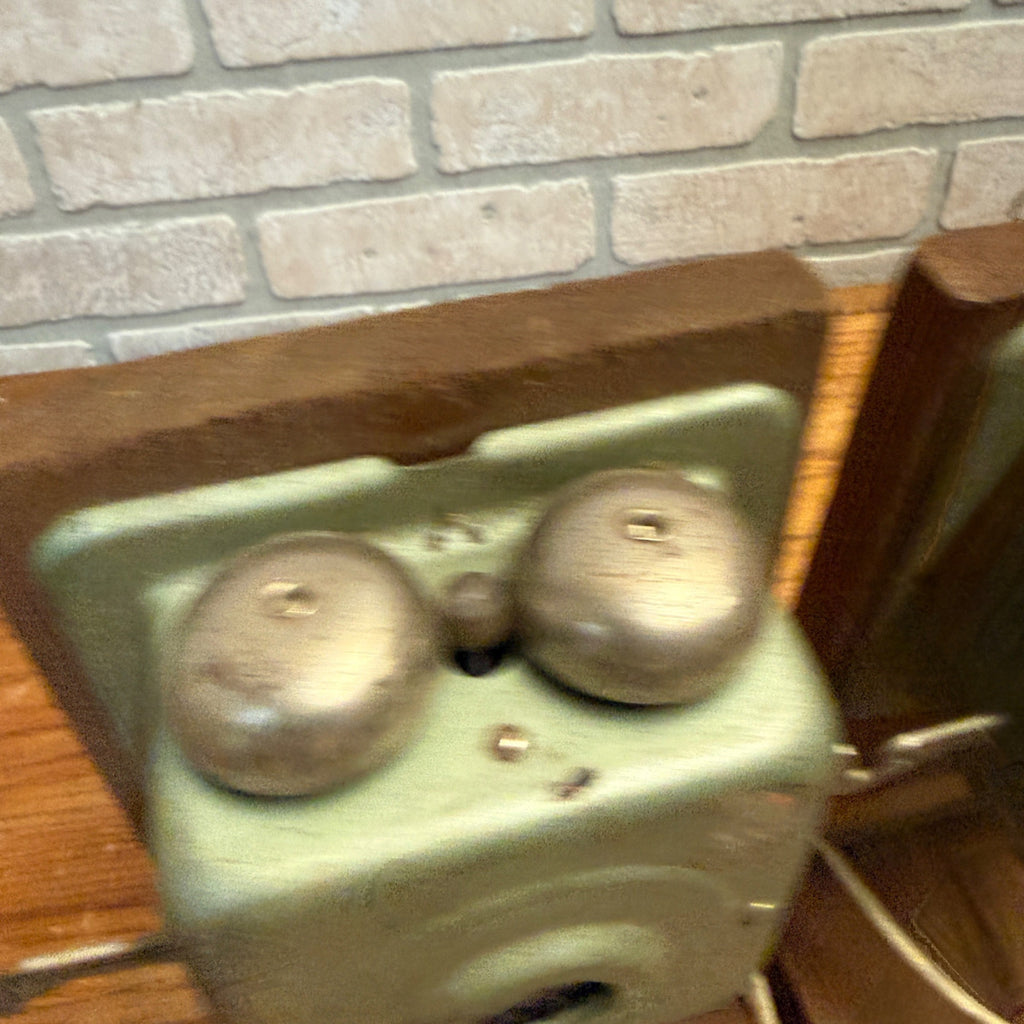 Pair Vintage Green Connecticut Elec. Wall Telephone Intercom Phone