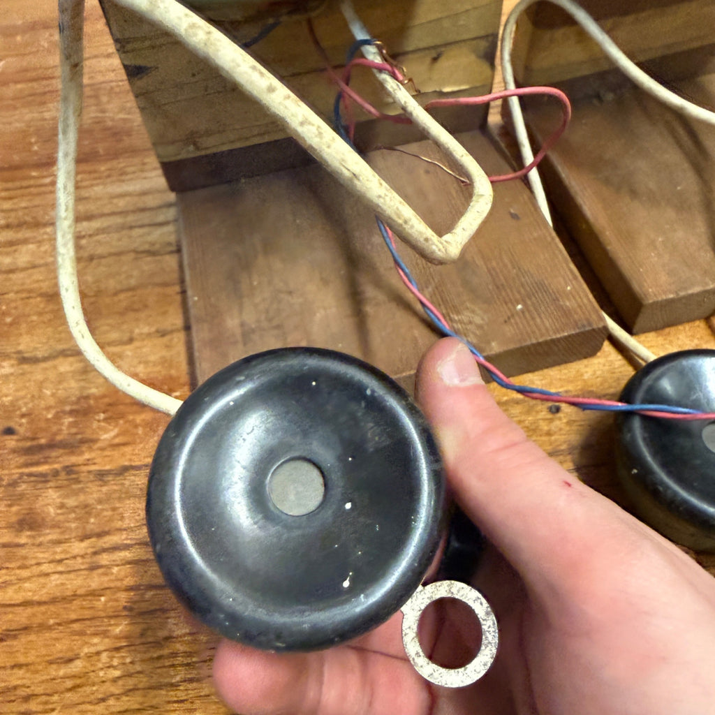 Pair Vintage Green Connecticut Elec. Wall Telephone Intercom Phone