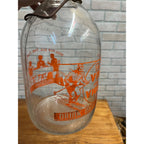 Antique Dairy Specialties Chicago Gallon Milk Bottle ACL Orange Skiing Graphics