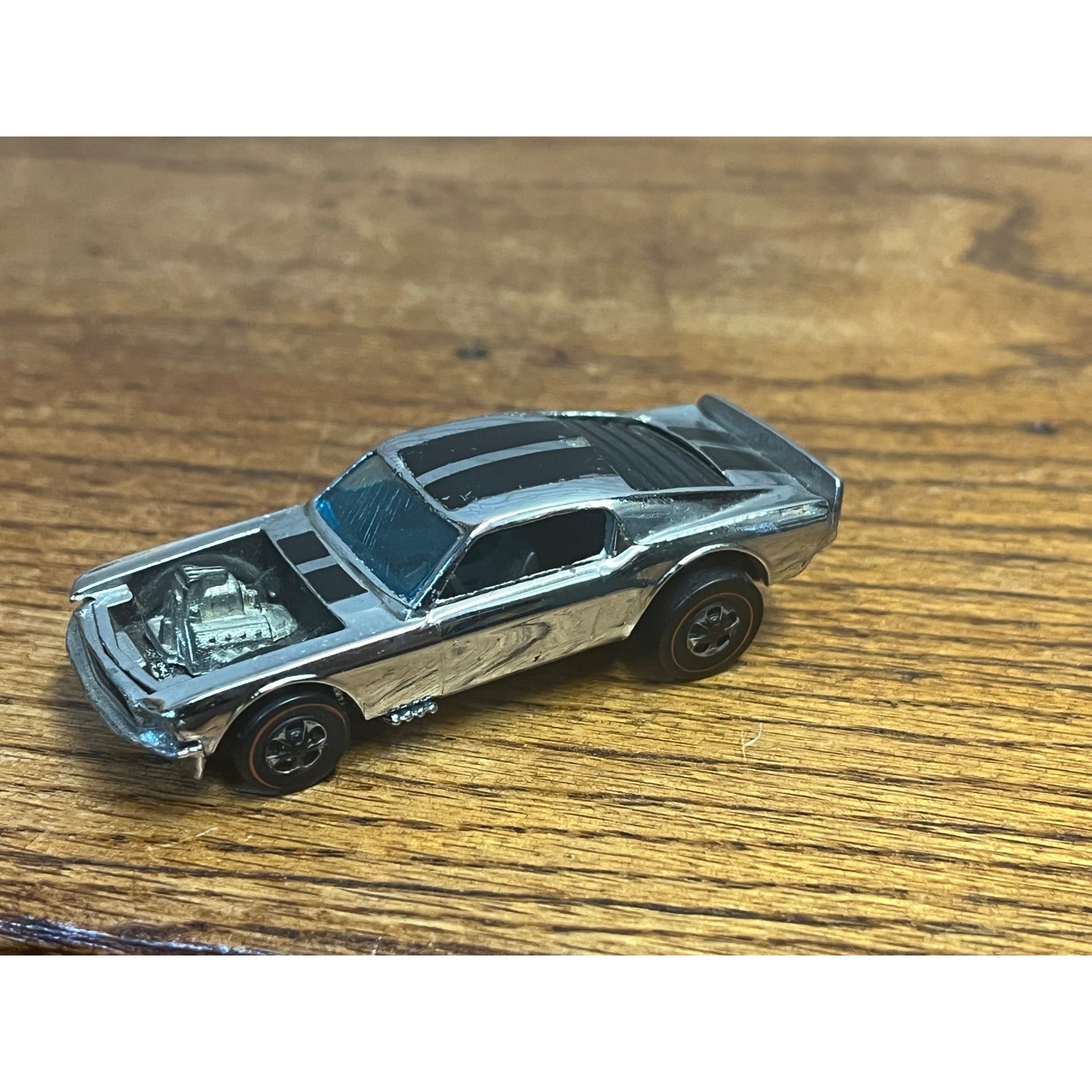 Vintage Hot Wheels Redline 1970 Mustang Boss Hoss Chrome - Very Good