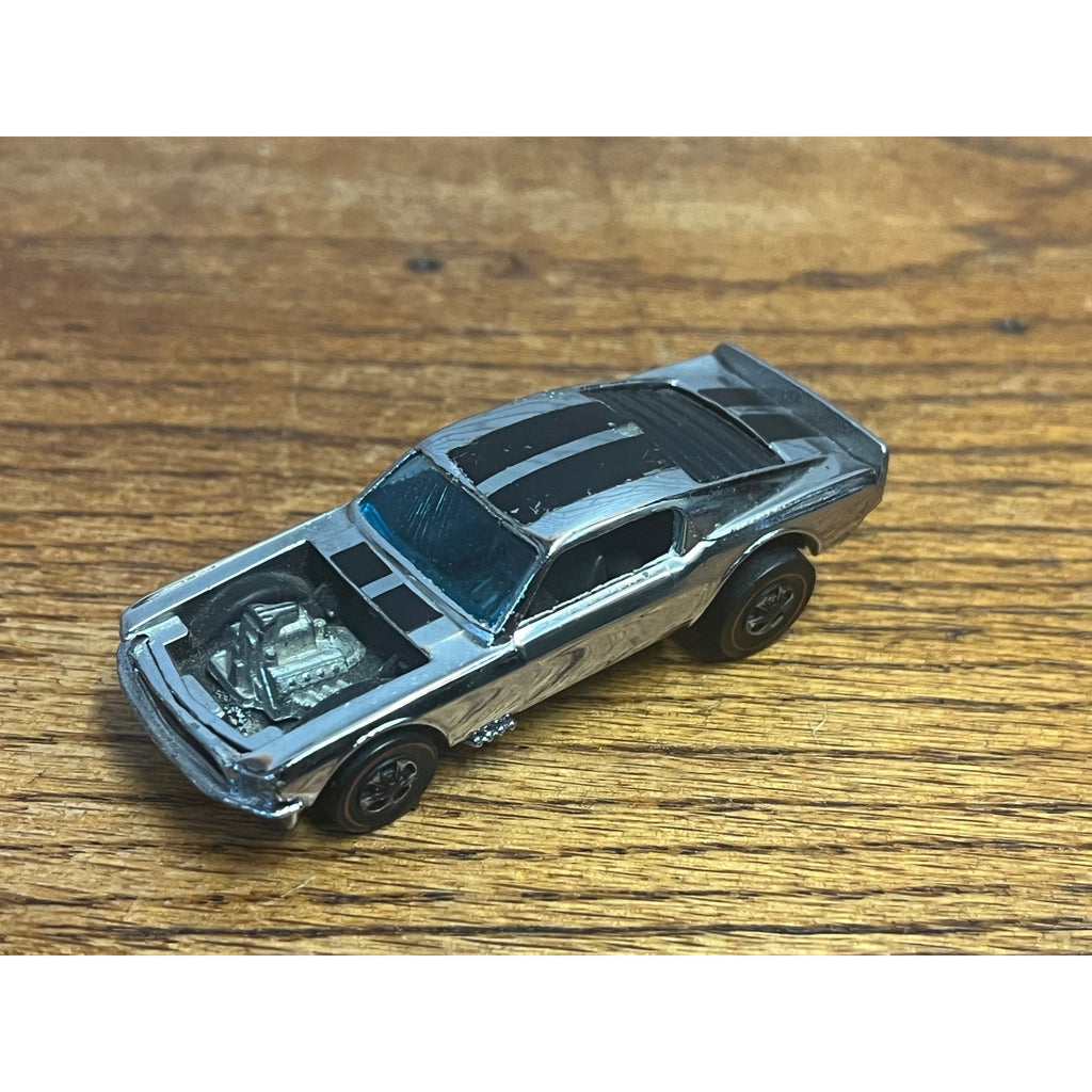 Vintage Hot Wheels Redline 1970 Mustang Boss Hoss Chrome - Very Good