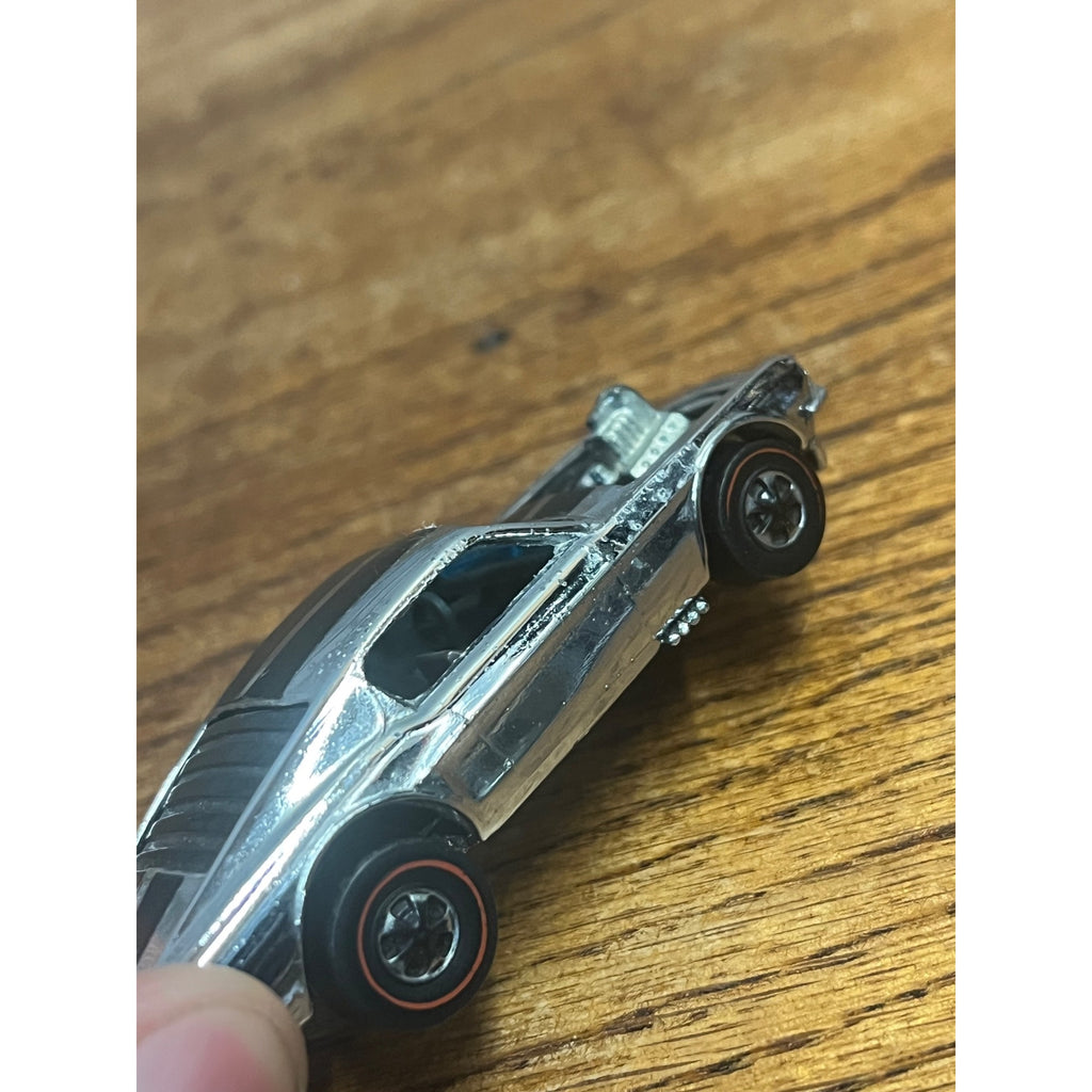 Vintage Hot Wheels Redline 1970 Mustang Boss Hoss Chrome - Very Good