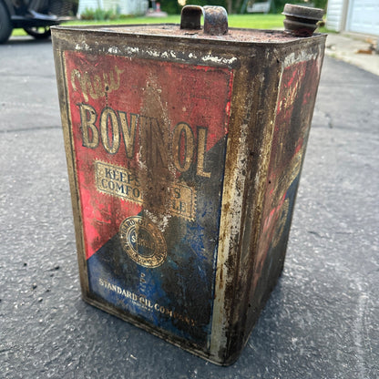 Vintage Standard Oil Co. Bovinol Empty Can, 5 Gallons