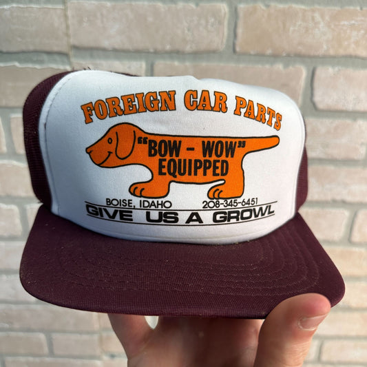 FOREIGN CAR PARTS BOW WOW DOG WEINER RETRO SNAPBACK HAT