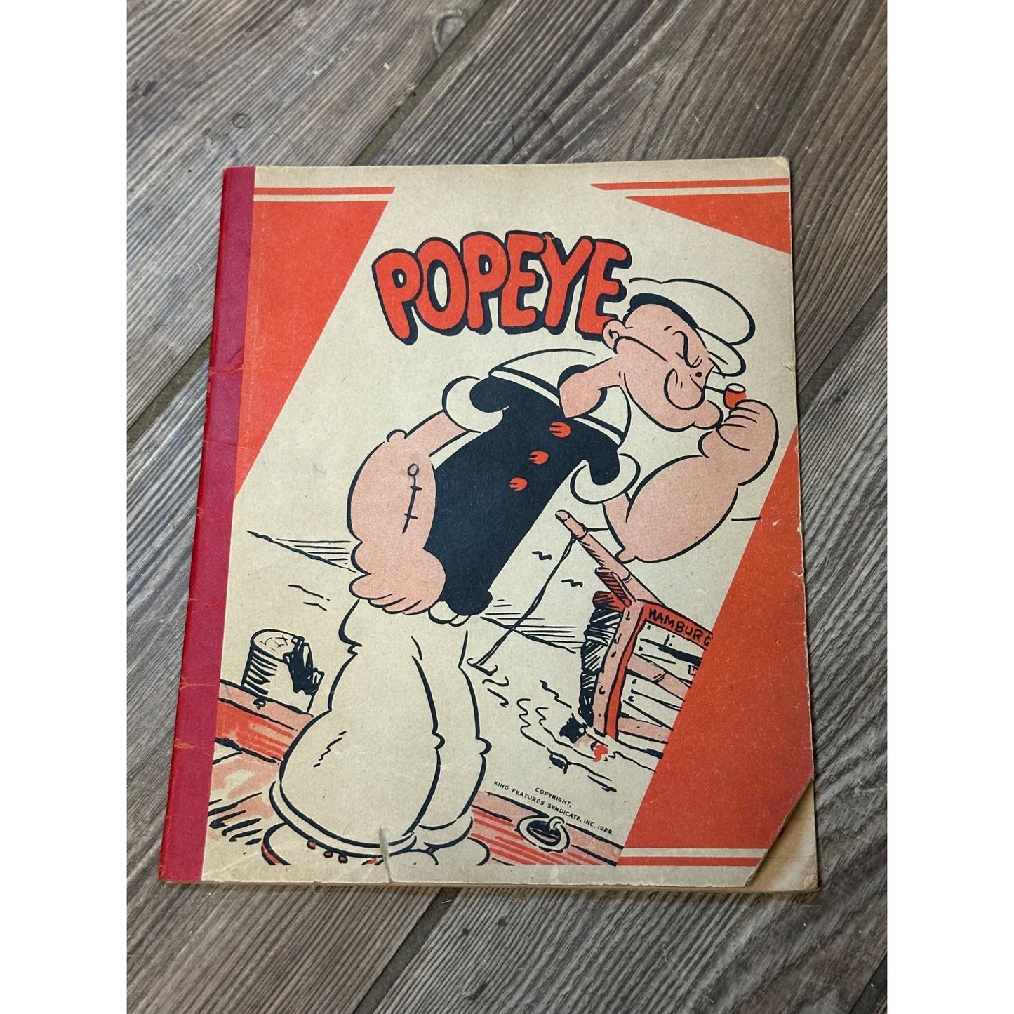 1929 POPEYE THE SAILOR CHILDREN'S COMPOSITION BOOK / TABLET NOTE BOOK