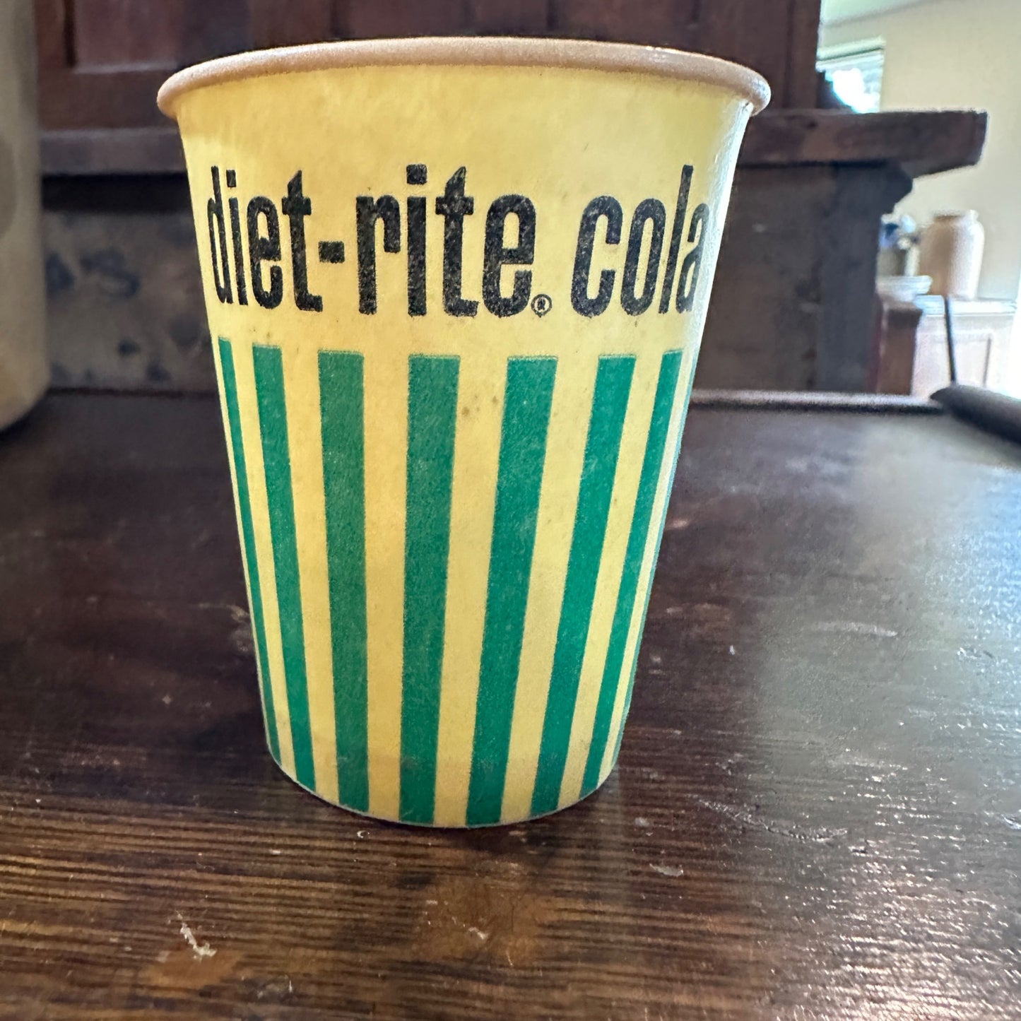 Vintage 2-1/2" Diet Rite Cola Paper Wax promotional Sample Cup Soda