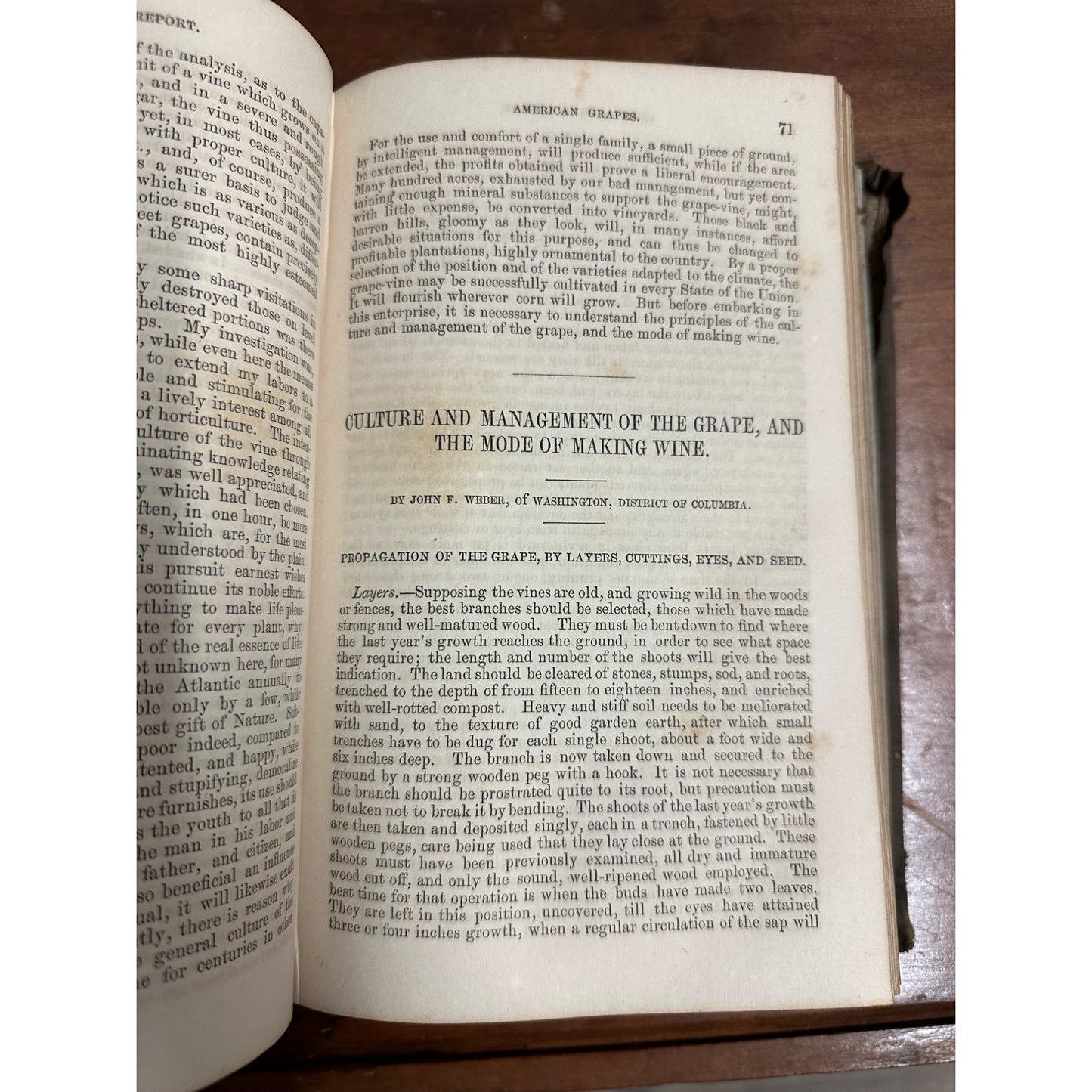 Antique 1859 US Patent Office Reports Agriculture Hardcover Book