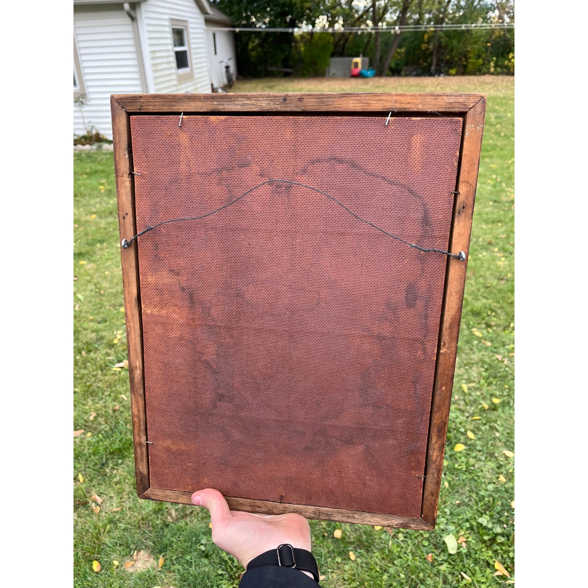 RARE Vintage Schlitz Beer Pre-Prohibition Reverse Painted Glass Framed Sign ROG