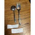 Vintage Oneida Community Silver Plate "Adam" Pattern Serving Fork and Small Ladle