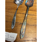Vintage Oneida Community Silver Plate "Adam" Pattern Serving Fork and Small Ladle