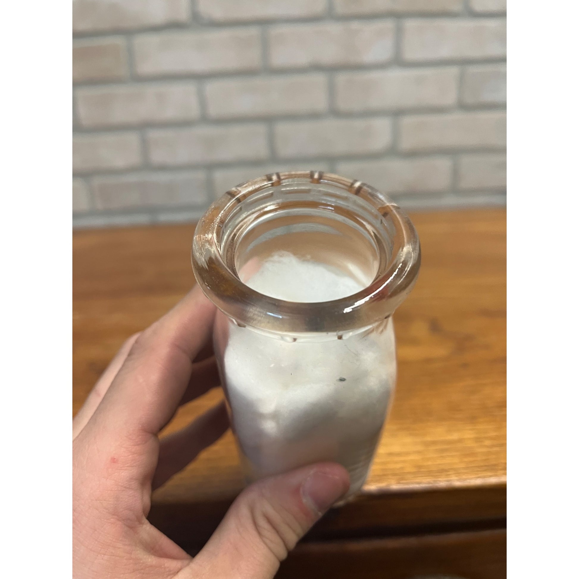 Vintage Barton Dairy Wisconsin WI Wis ACL HALF PINT Milk Bottle RARE