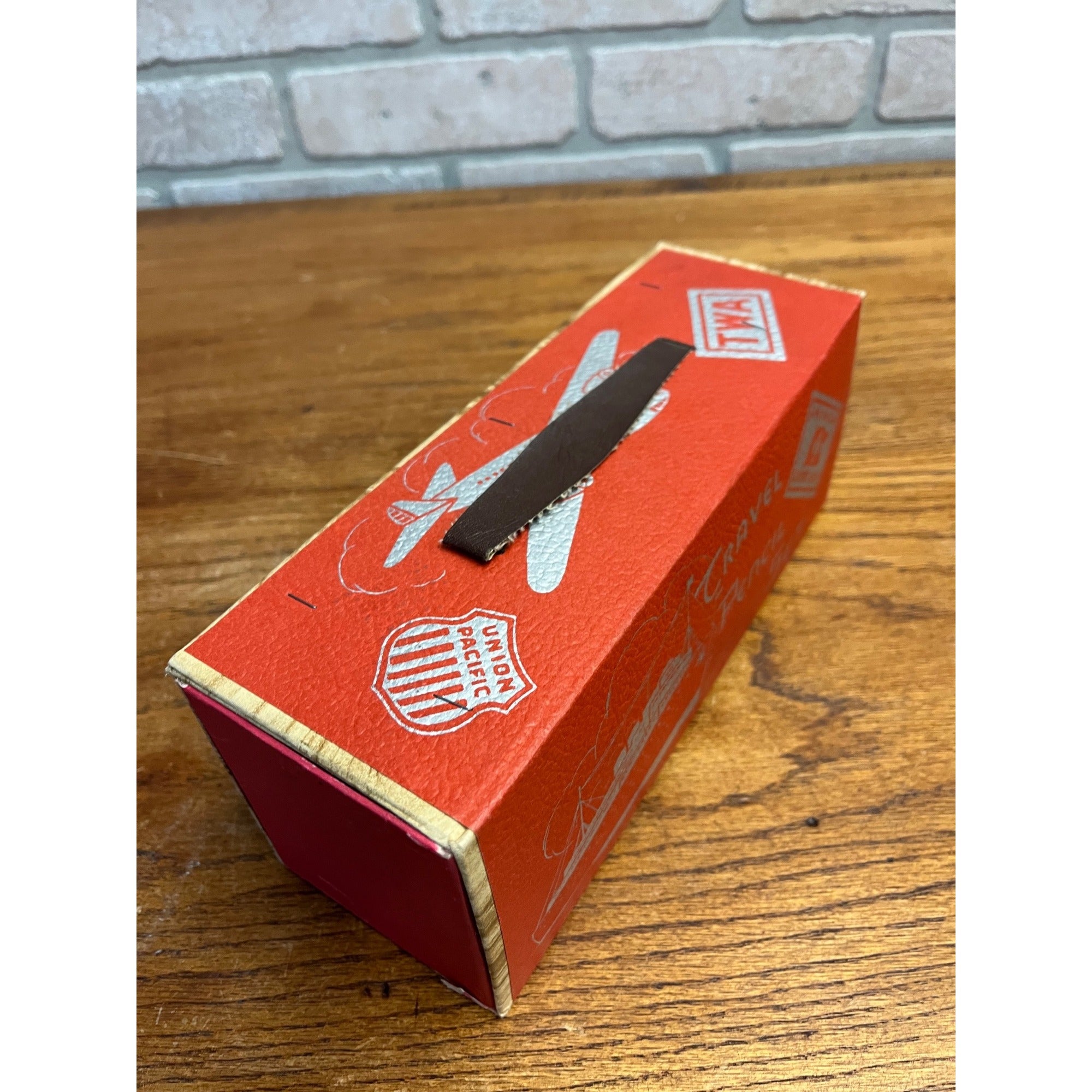 RARE Vintage 1930s Child's Travel Themed Pencil Set Railroad Airline TWA Ships