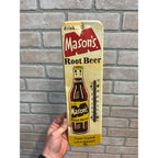 Vintage Mason's Root Beer Thermometer Advertising Sign Soda 16"