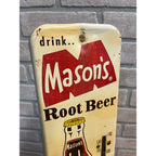 Vintage Mason's Root Beer Thermometer Advertising Sign Soda 16"
