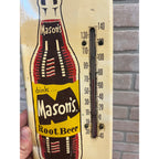 Vintage Mason's Root Beer Thermometer Advertising Sign Soda 16"