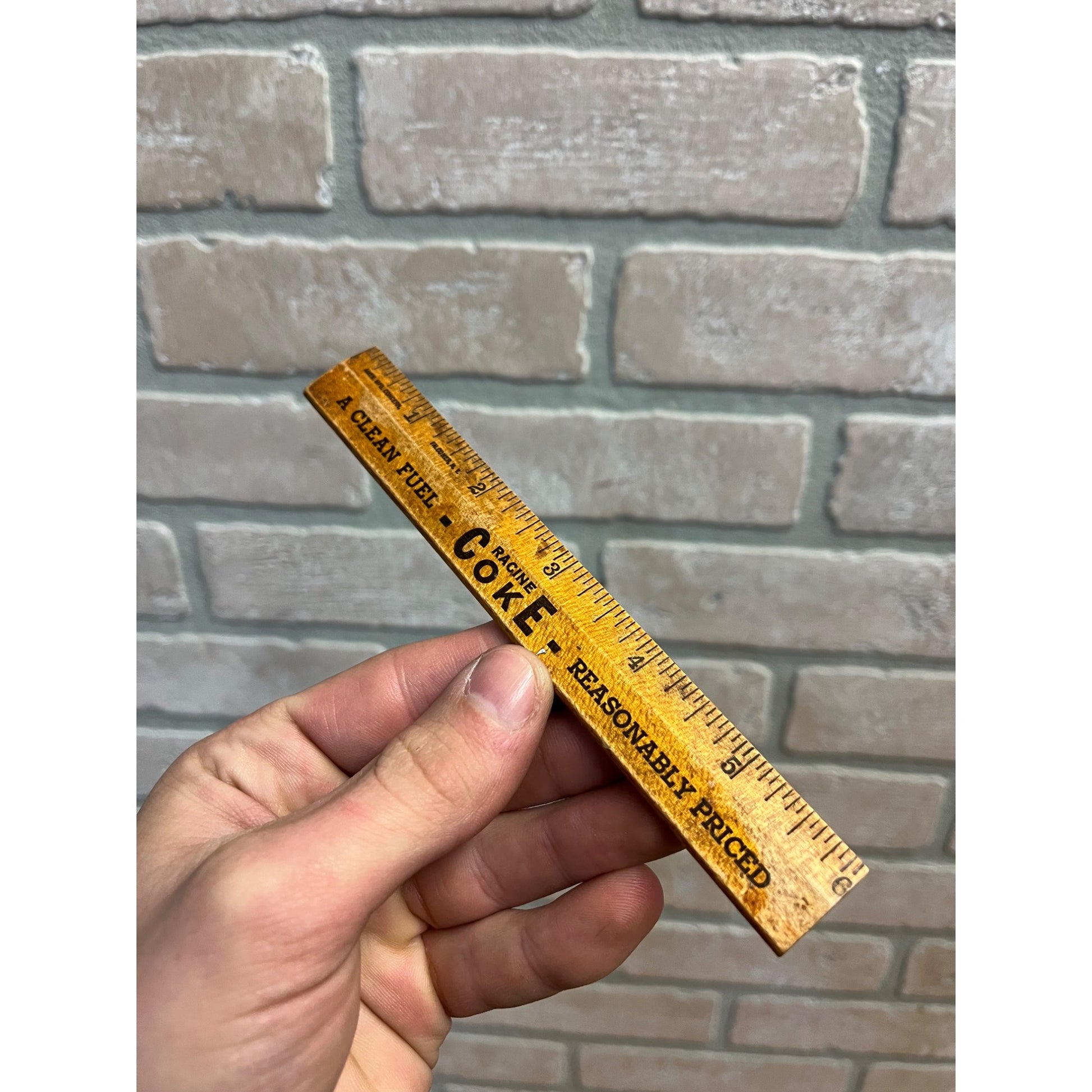 Vintage Racine Wisconsin Coke Coal Advertising Wooden 6" Ruler