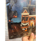 Vintage Halloween Haunted House 1992 Wooden Puzzle Tray Linda Nelson Stocks Ghosts