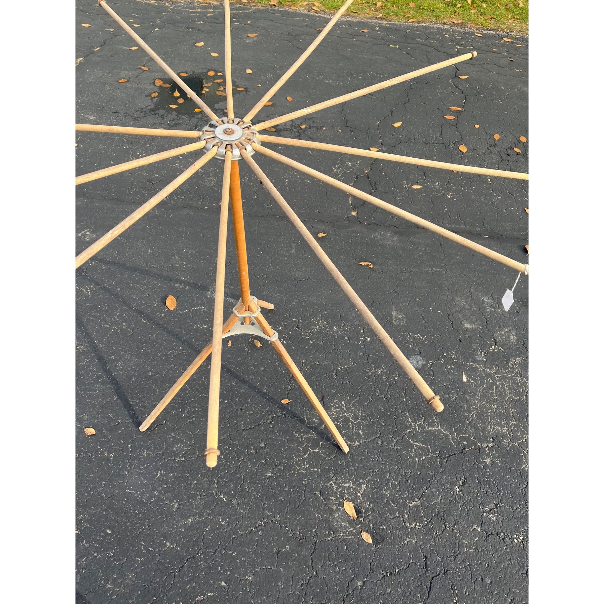 Vintage Artmoore Wood & Metal Folding 12 Arm Clothes Drying Rack Farmhouse