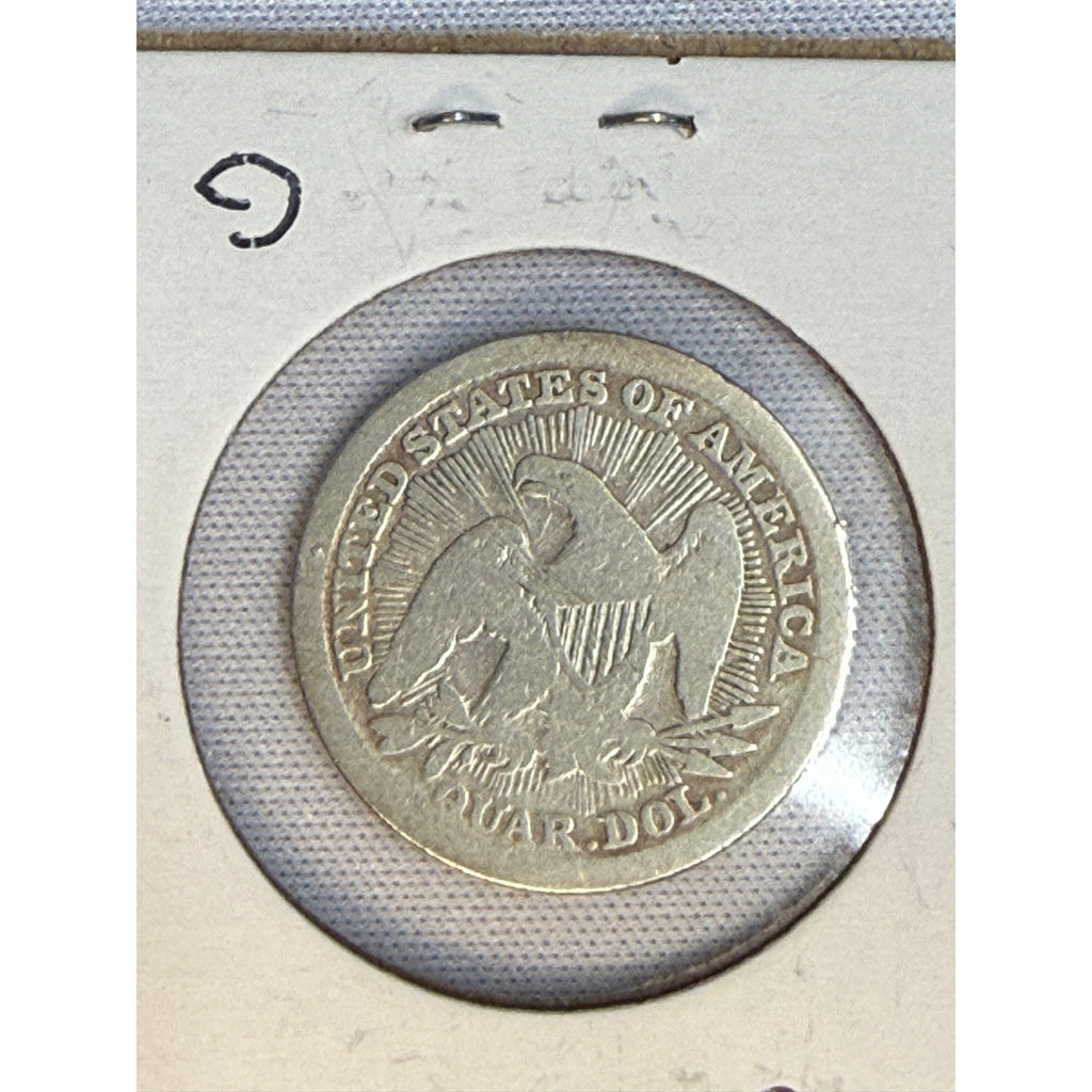 1853-P 25C SEATED LIBERTY SILVER QUARTER ARROWS & RAYS