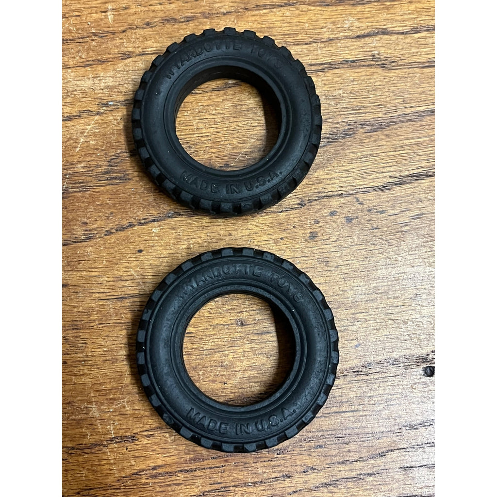 Vintage Wyandotte Toys Truck Replacement Parts 2.5" Rubber Tires Pair (2)