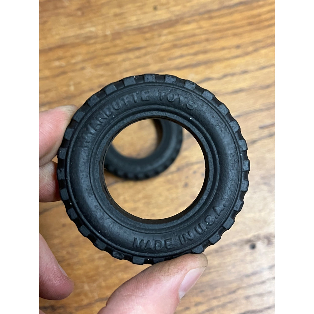 Vintage Wyandotte Toys Truck Replacement Parts 2.5" Rubber Tires Pair (2)