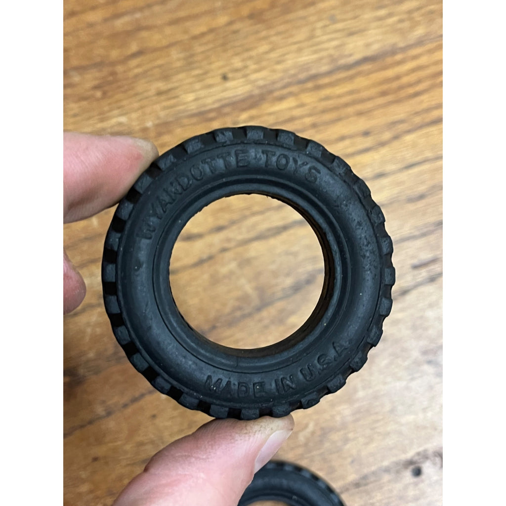 Vintage Wyandotte Toys Truck Replacement Parts 2.5" Rubber Tires Pair (2)