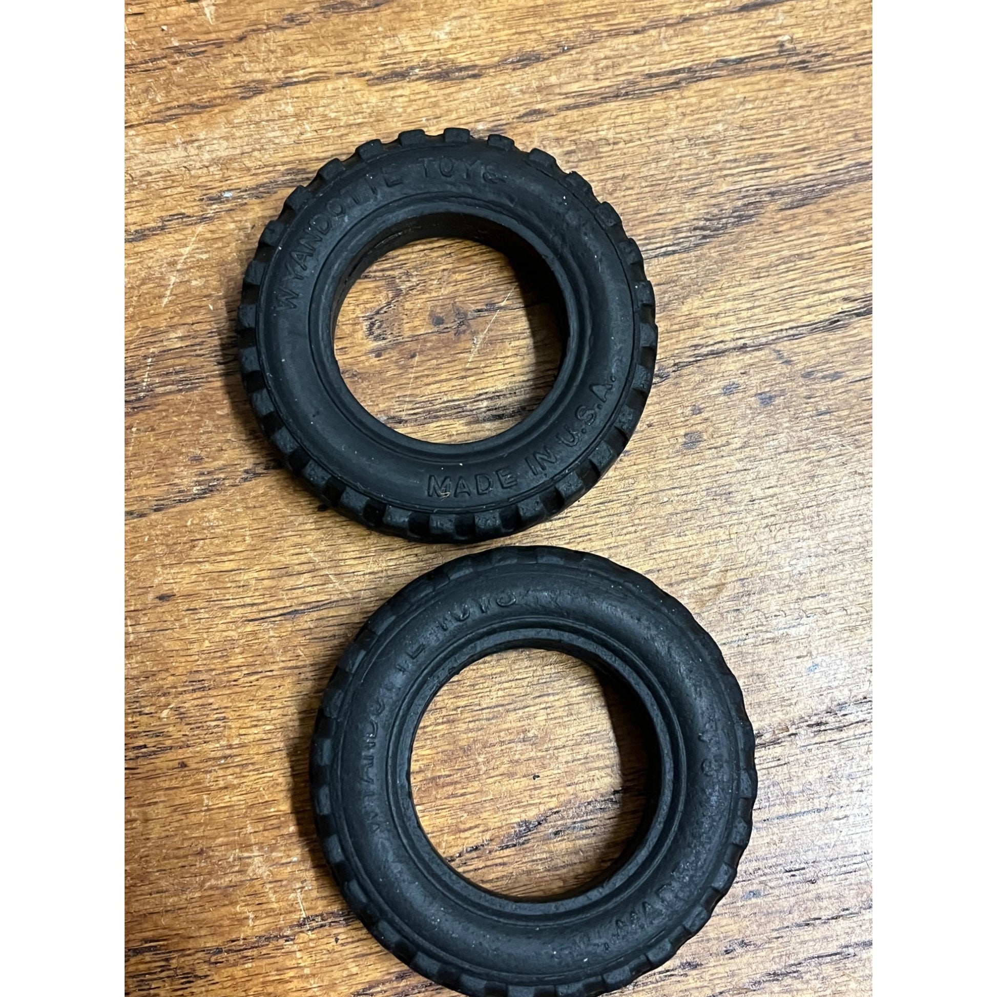 Vintage Wyandotte Toys Truck Replacement Parts 2.5" Rubber Tires Pair (2)
