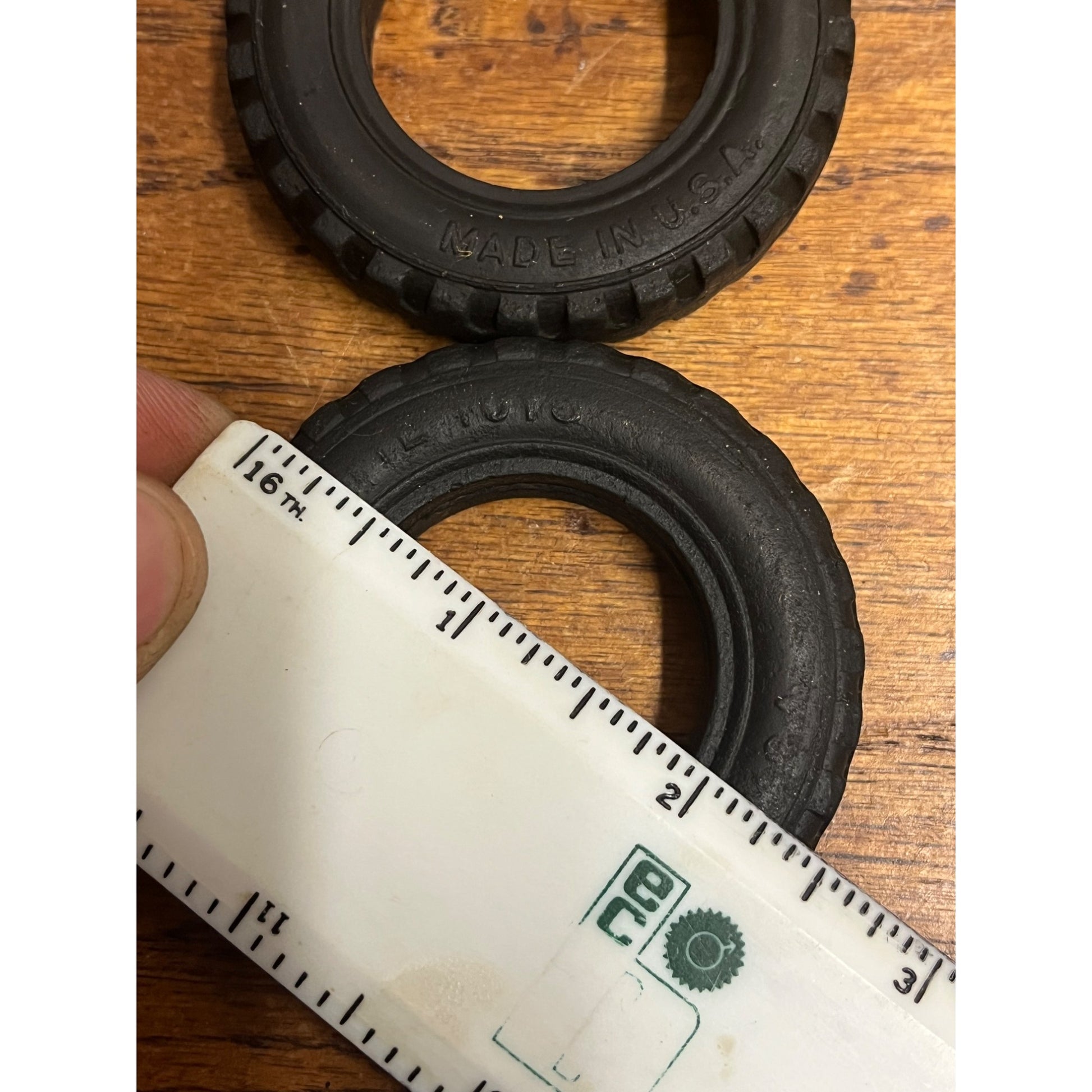 Vintage Wyandotte Toys Truck Replacement Parts 2.5" Rubber Tires Pair (2)