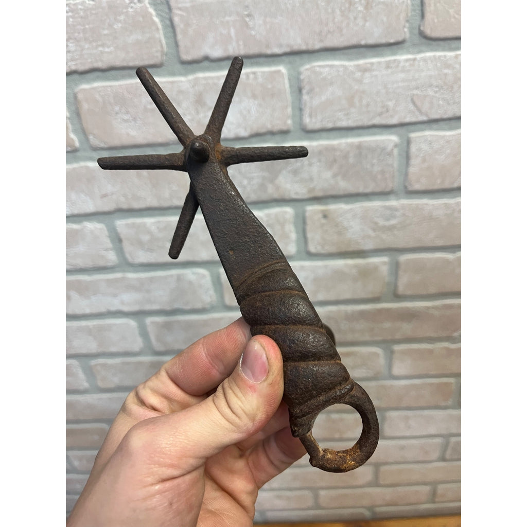 Antique 19th c. Hand Forged Iron Cowboy Spur Rowel Western Vaquero Ranch 1800s
