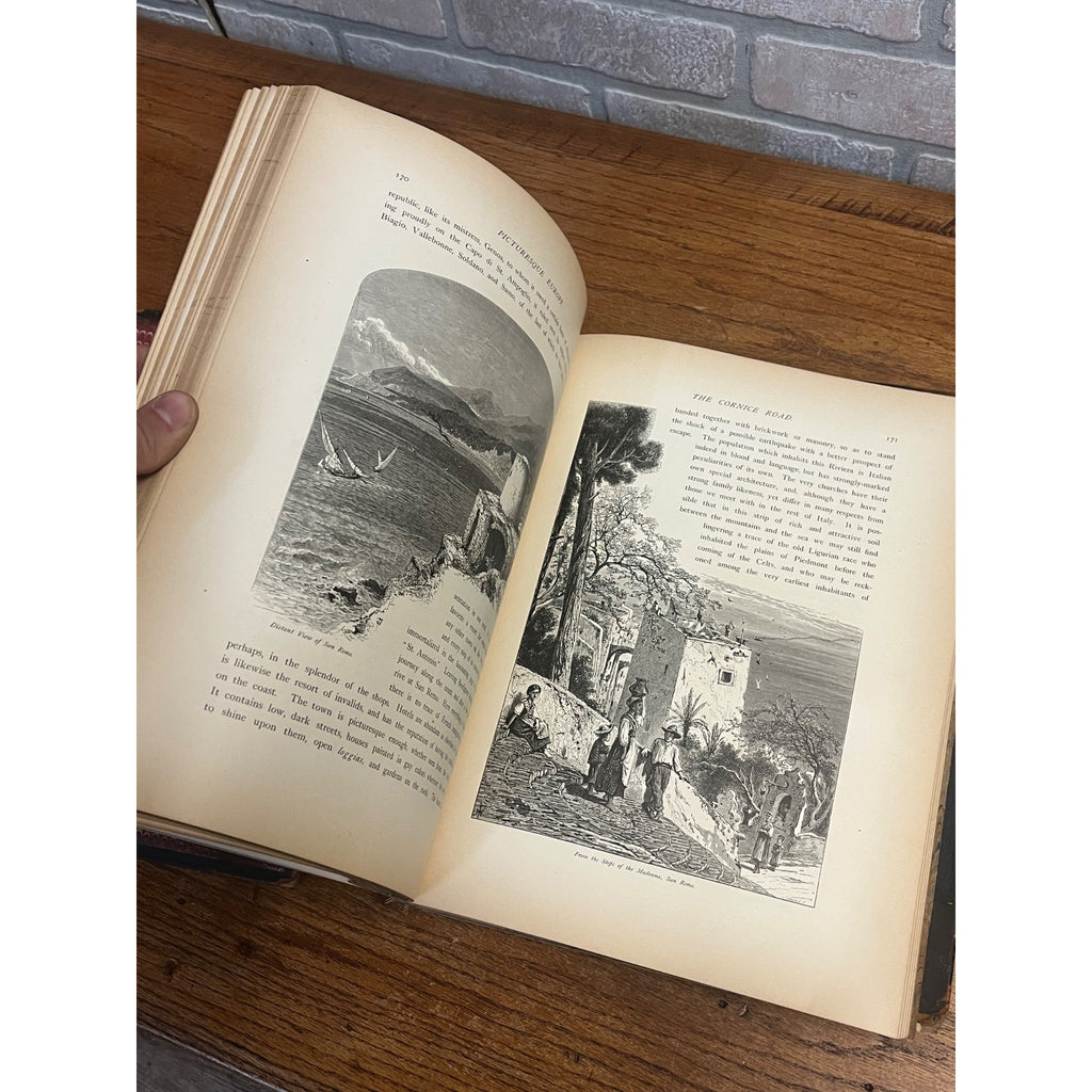 Antique 1878 Picturesque Europe Vol. II Hardcover Book Illustrated -- As-Is