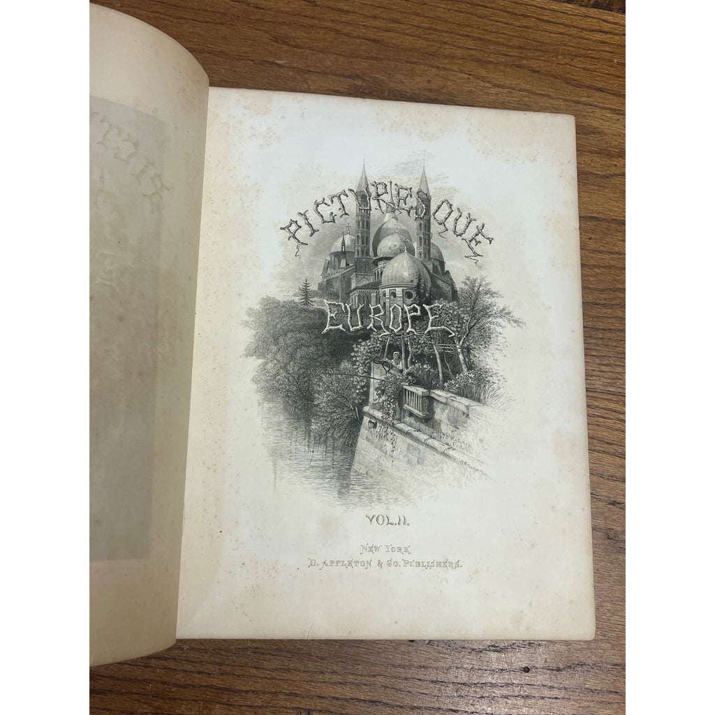 Antique 1878 Picturesque Europe Vol. II Hardcover Book Illustrated -- As-Is