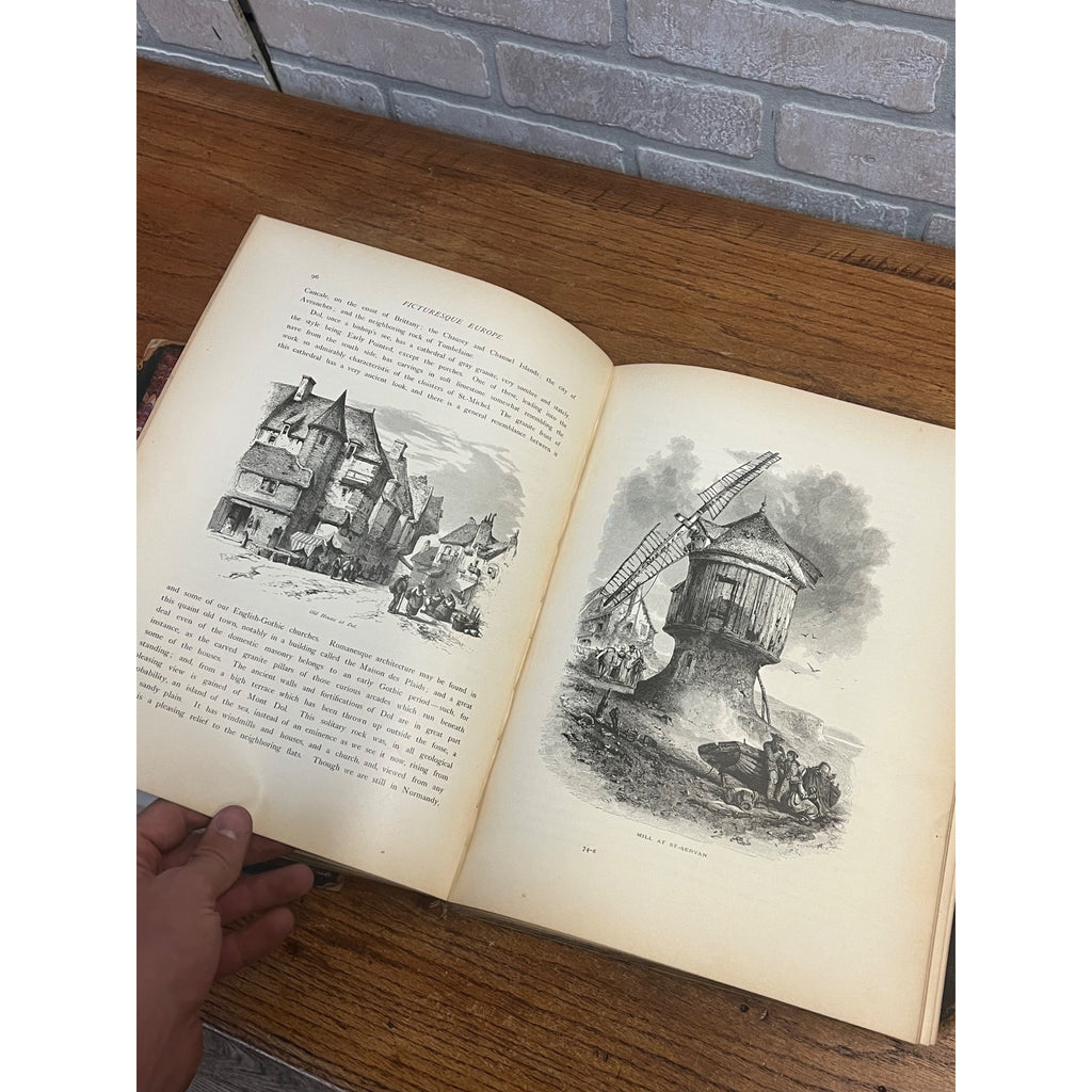 Antique 1878 Picturesque Europe Vol. II Hardcover Book Illustrated -- As-Is