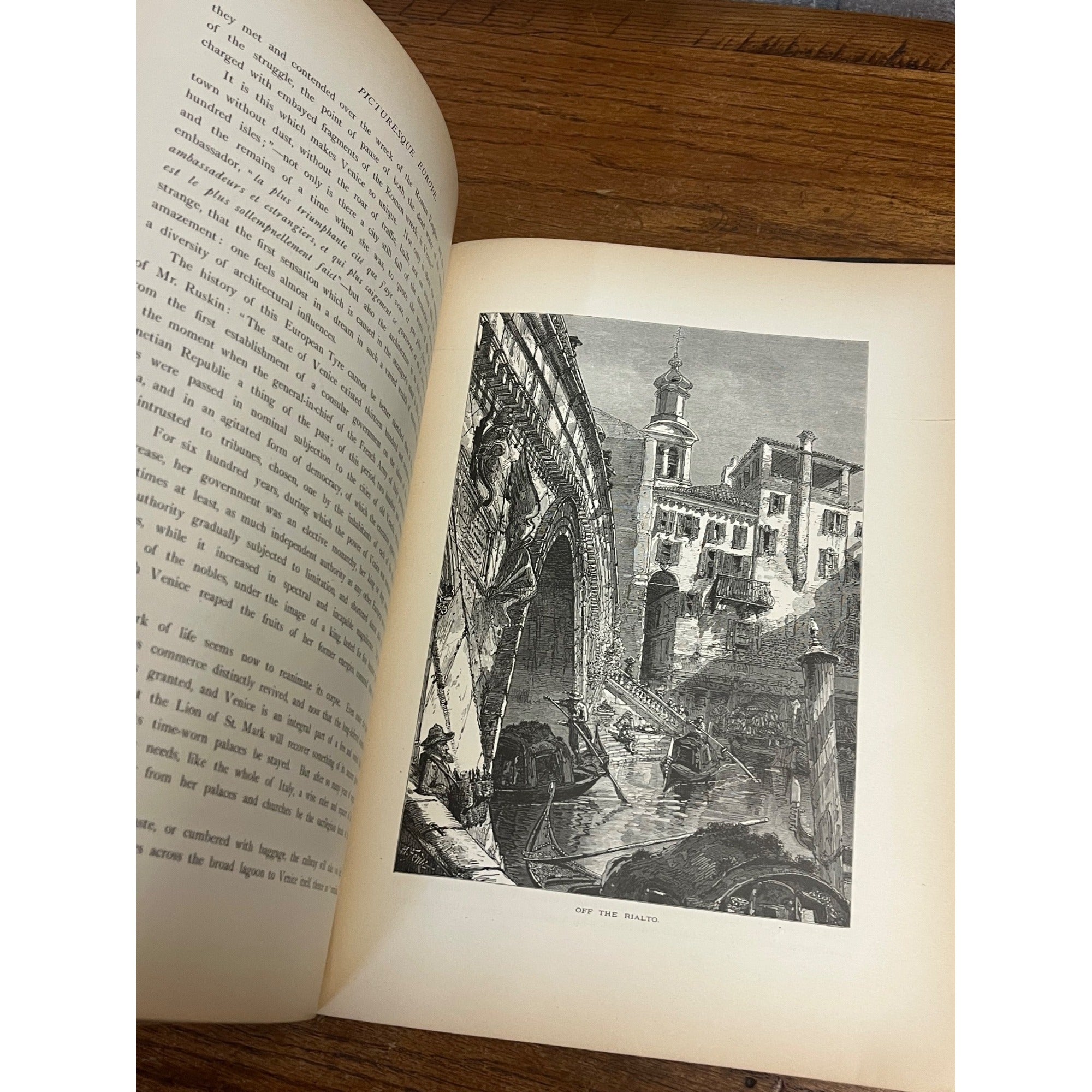 Antique 1878 Picturesque Europe Vol. II Hardcover Book Illustrated -- As-Is