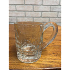 Vintage A&W Root Beer Soda Mini Glass Mug Embossed 4.5" Heavy Tankard Root