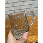 Vintage A&W Root Beer Soda Mini Glass Mug Embossed 4.5" Heavy Tankard Root