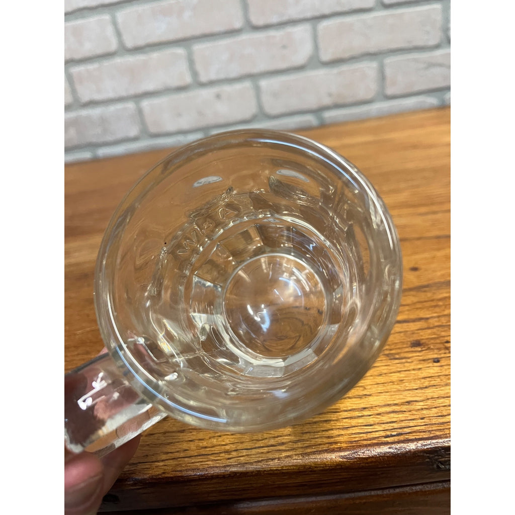 Vintage A&W Root Beer Soda Mini Glass Mug Embossed 4.5" Heavy Tankard Root
