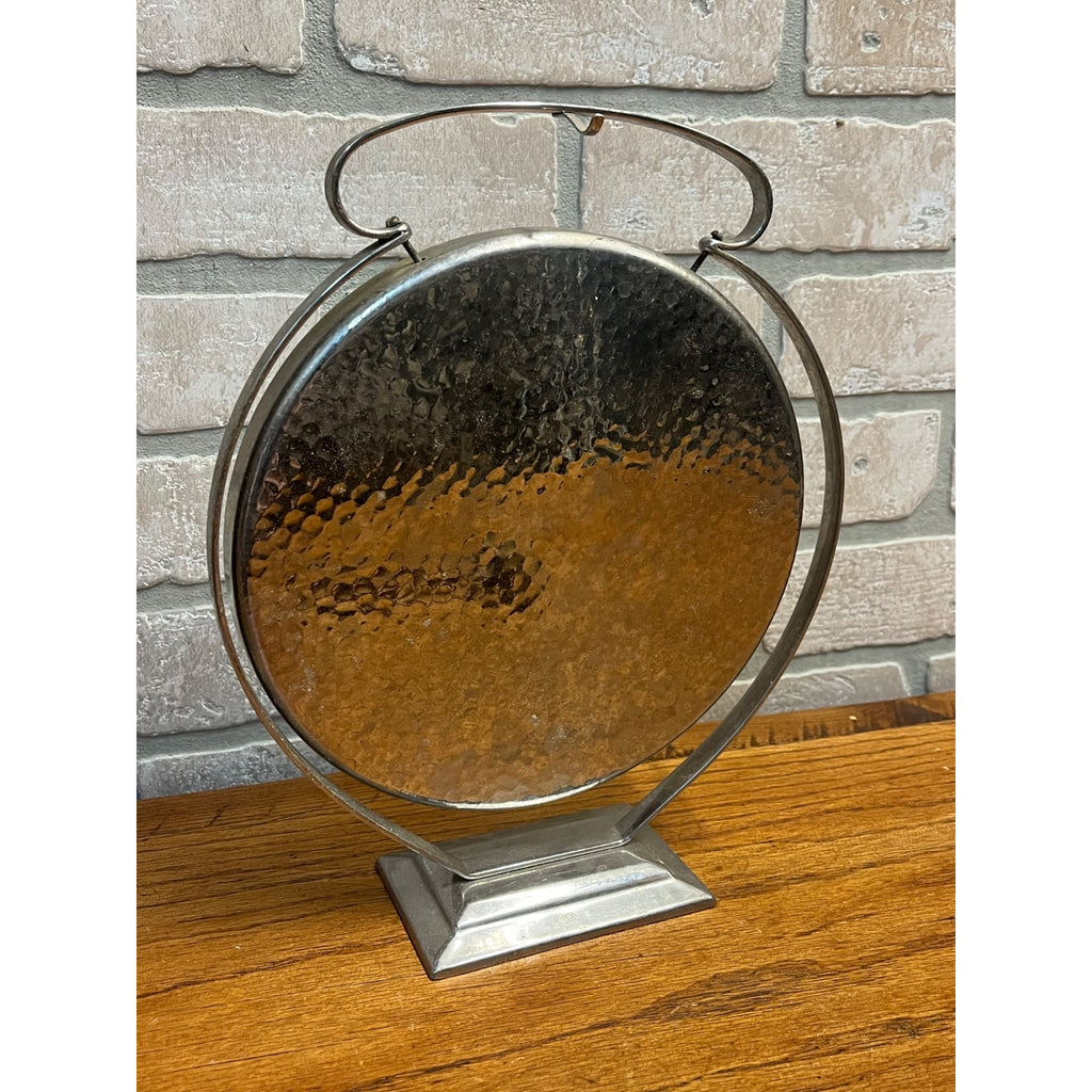 RARE Vintage c1936 Olde Hall Hammered Stainless Steel Staybrite Gong Art Deco