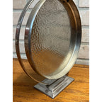 RARE Vintage c1936 Olde Hall Hammered Stainless Steel Staybrite Gong Art Deco