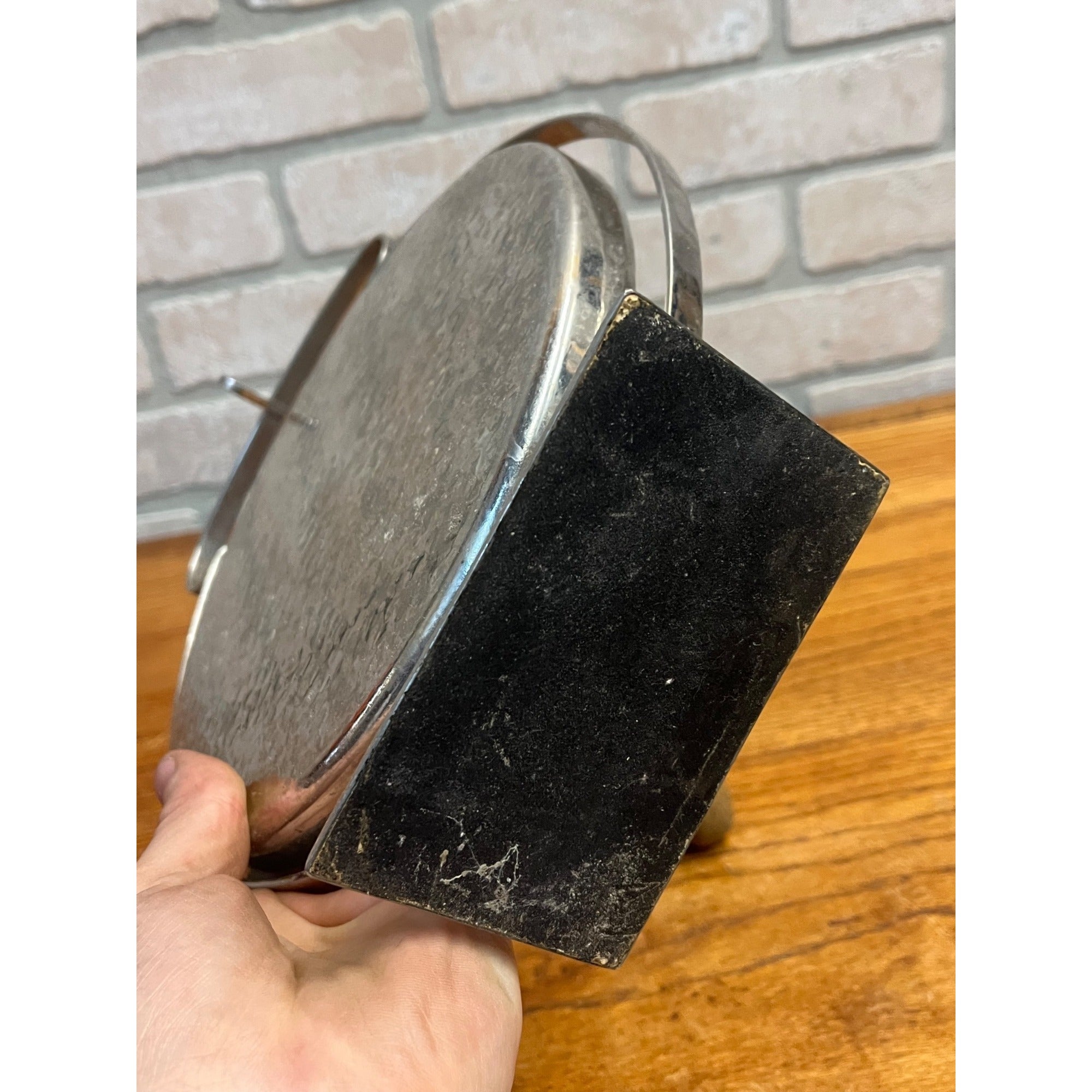 RARE Vintage c1936 Olde Hall Hammered Stainless Steel Staybrite Gong Art Deco