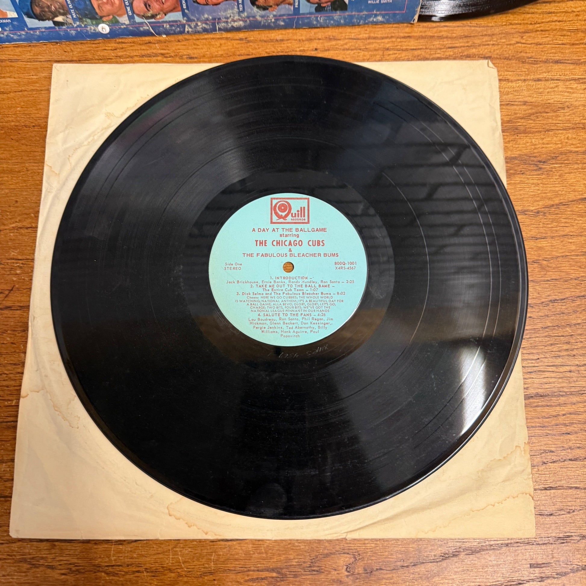 Cub Power LP 1969 Chicago Cubs Quill Records Q-800-1001 Bleacher Bums Eight (2)