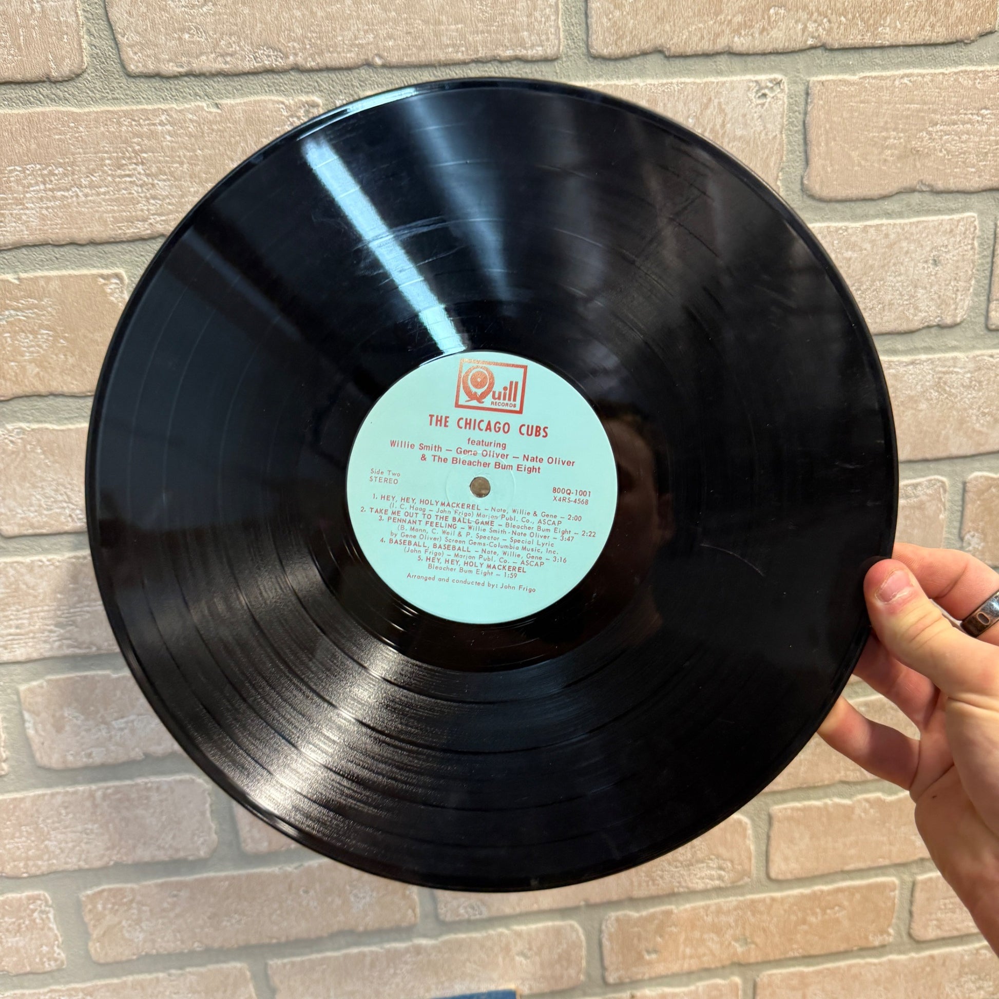 Cub Power LP 1969 Chicago Cubs Quill Records Q-800-1001 Bleacher Bums Eight (2)