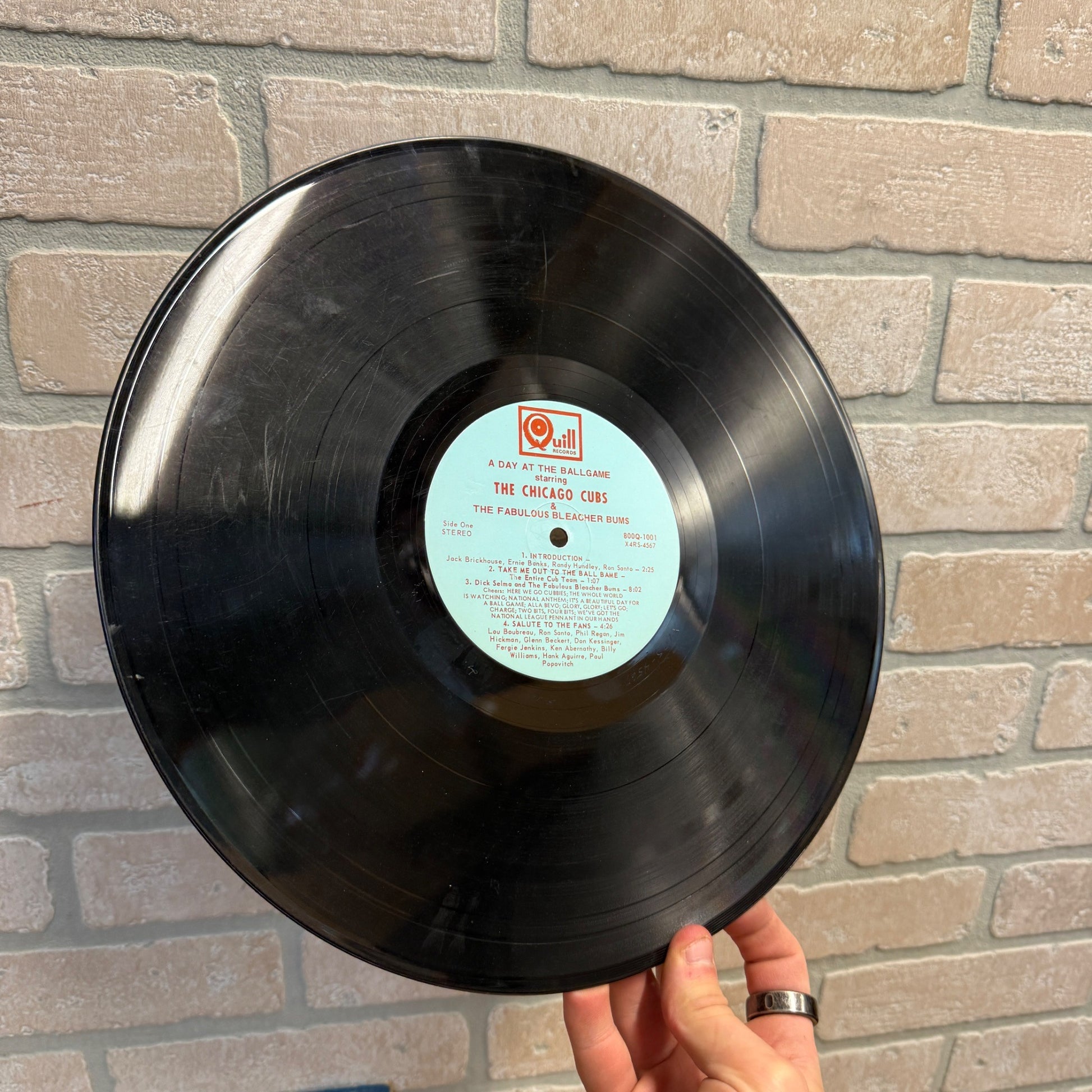 Cub Power LP 1969 Chicago Cubs Quill Records Q-800-1001 Bleacher Bums Eight (2)