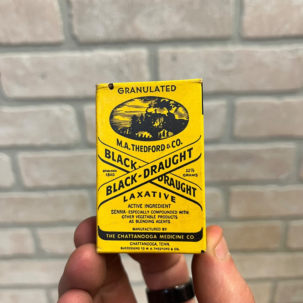 Vintage Black Draught Laxative Box Thedford Co Chattanooga Old Medicine NOS Box