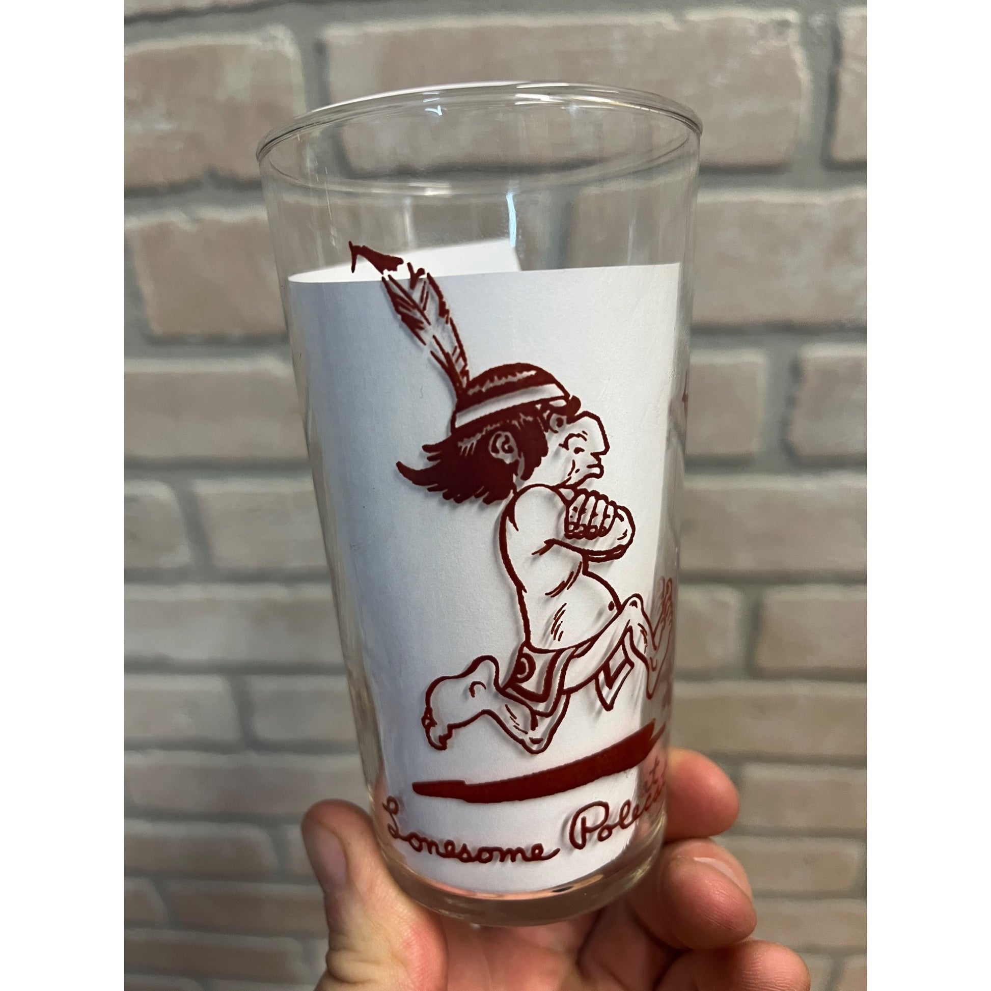 1949 Lil Abner Lonesome Polecat Cocktail Glass Libby Bar Humor Al Capp