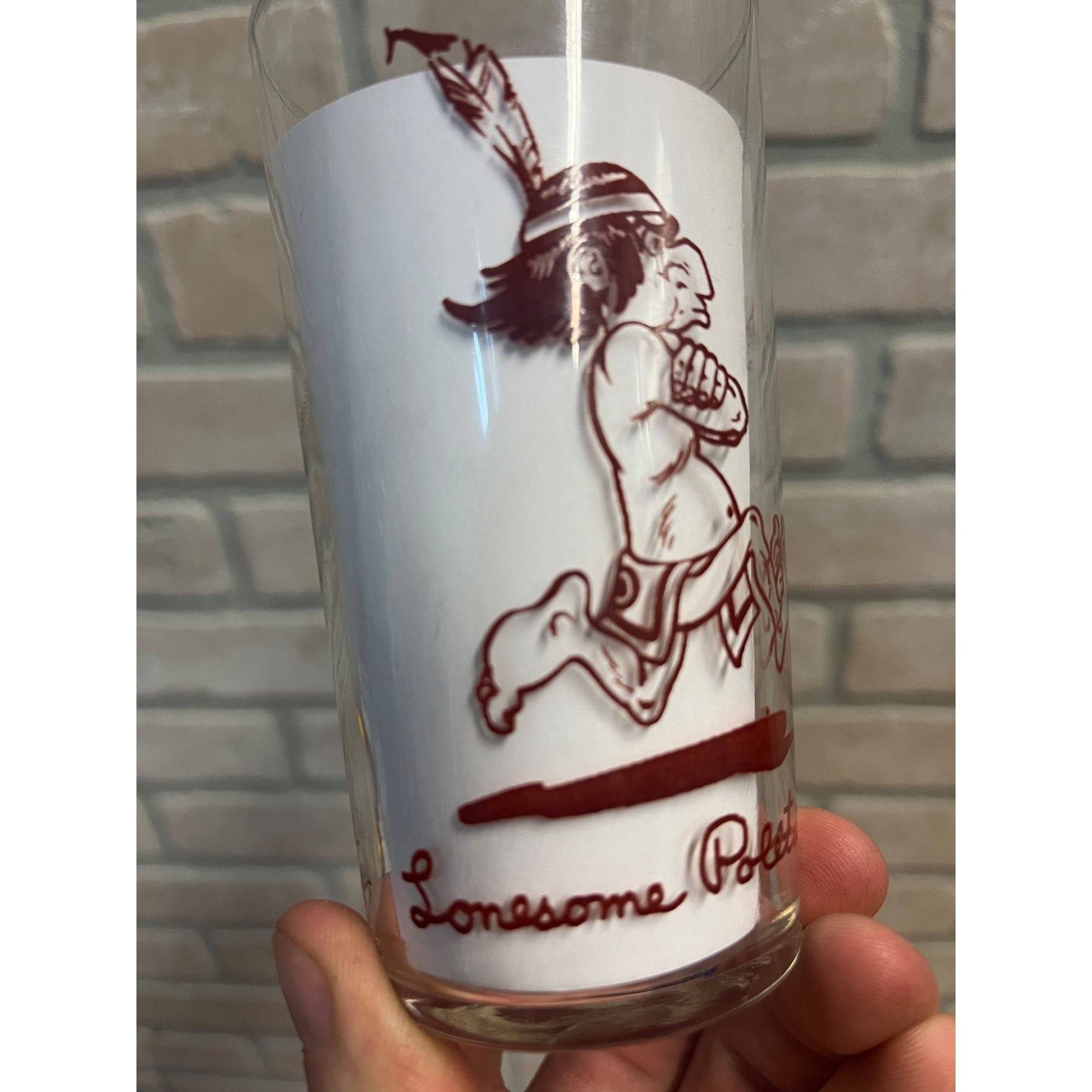 1949 Lil Abner Lonesome Polecat Cocktail Glass Libby Bar Humor Al Capp