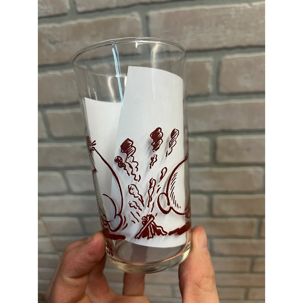 1949 Lil Abner Lonesome Polecat Cocktail Glass Libby Bar Humor Al Capp
