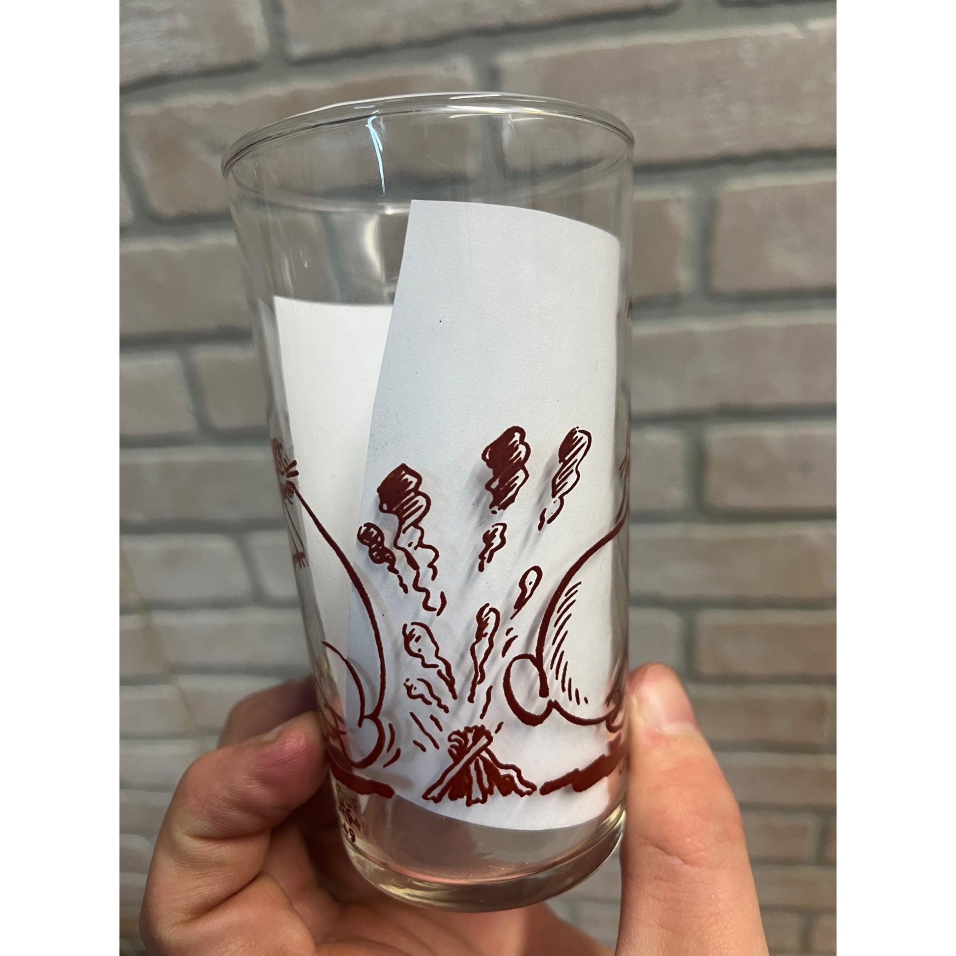 1949 Lil Abner Lonesome Polecat Cocktail Glass Libby Bar Humor Al Capp